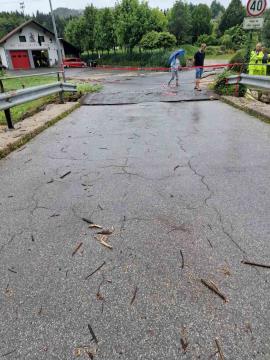 Most Hruševo po poplavah